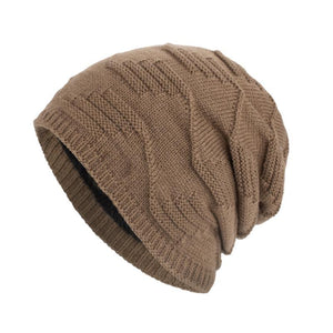 Men's Vintage Plush Lined Warm Knitted Hat