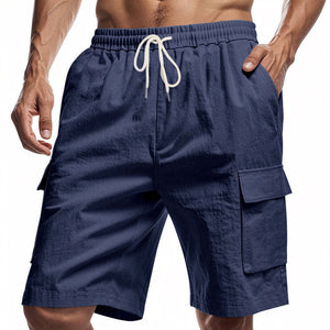 Men's Casual Solid Color Elastic Work Shorts