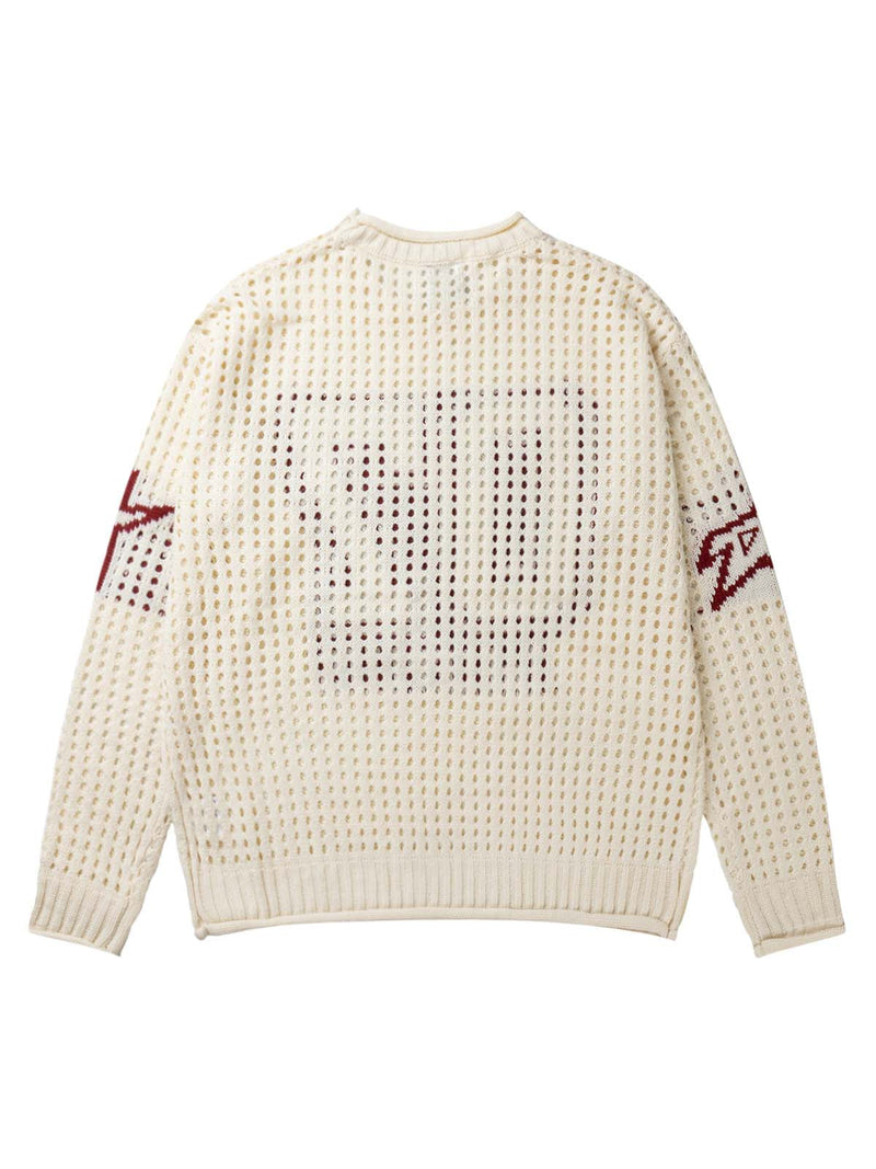 Openwork Jersey Knit Sweater