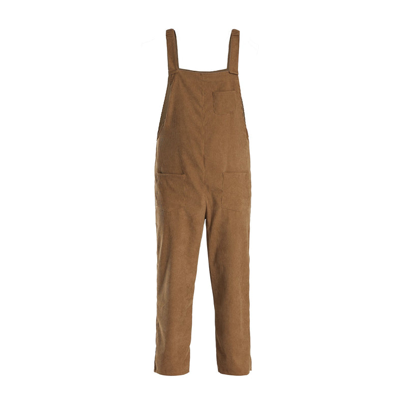 Corduroy Bib Cargo Overalls- Men's