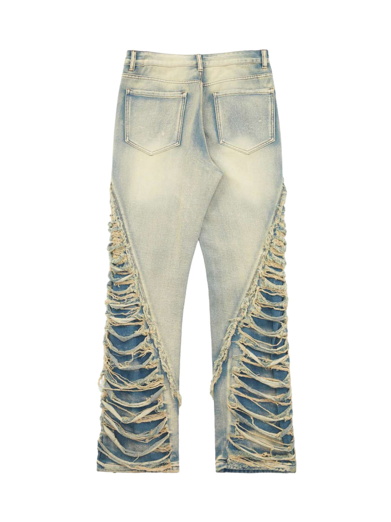 Ripped Double Straight Jeans