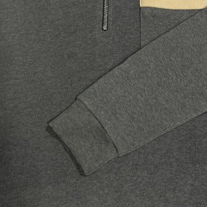 Sudadera informal con cremallera y cuello alto para hombre, color liso