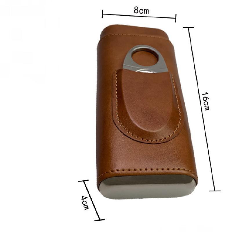 Men's Portable Cigar Moisturizing Leather Storage Bag