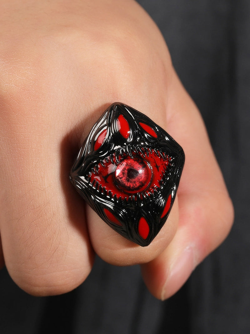 Dark Style Red Eye Copper Ring