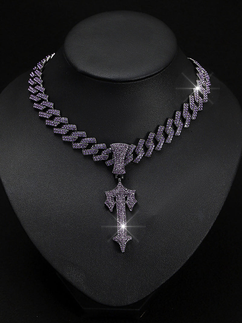 Purple Diamond Cuban Necklace