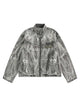 Jeansjacke im Hip-Hop-Stil mit verwaschenem Print 