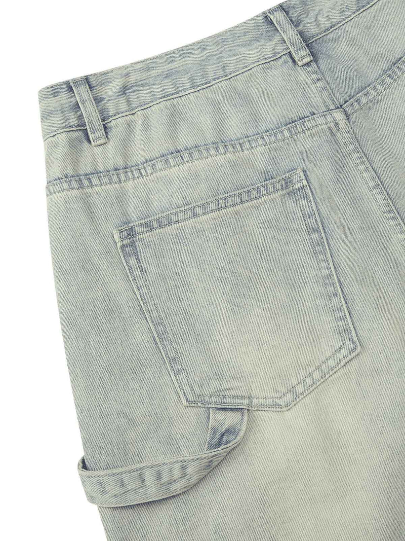 Retro Washed Hip-Hop Shorts