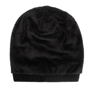 Men's Vintage Plush Lined Warm Knitted Hat
