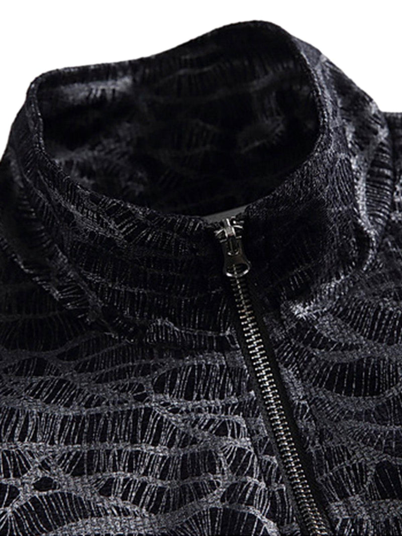 Stand Collar Embroidery Jacket