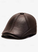 Men's Faux Leather Beret with Ear Flaps – Stylish Winter Hat with Ear Protection for Casual Wear and Outdoor Activities