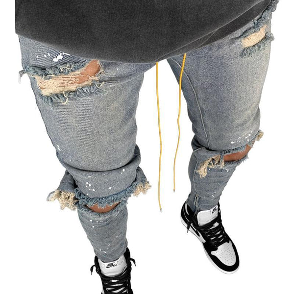 Zerrissene Slim-Fit-Skinny-Jeans für Herren