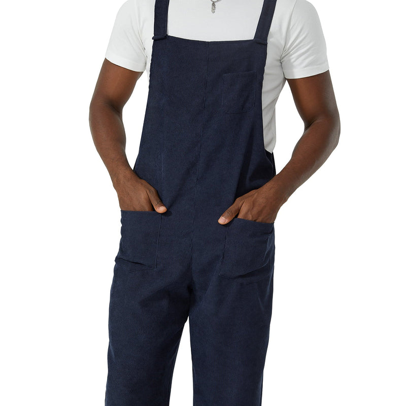 Corduroy Bib Cargo Overalls- Men's