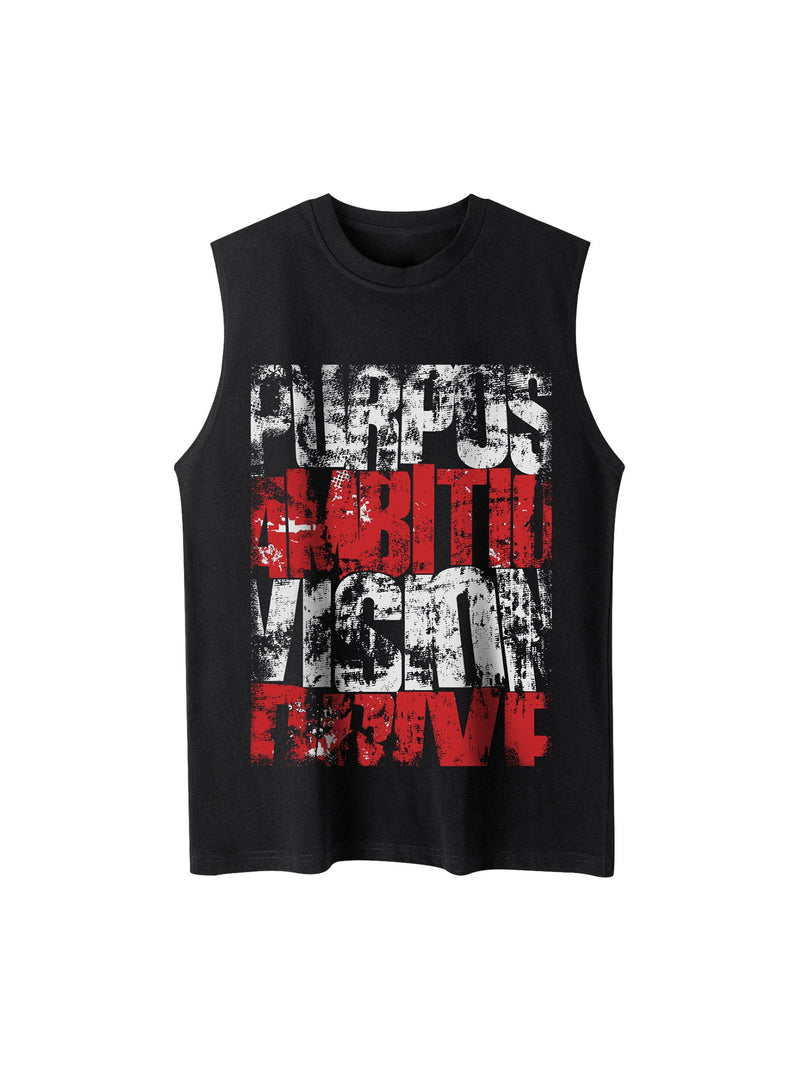 Unisex Letters Street Rap Graffiti Vest