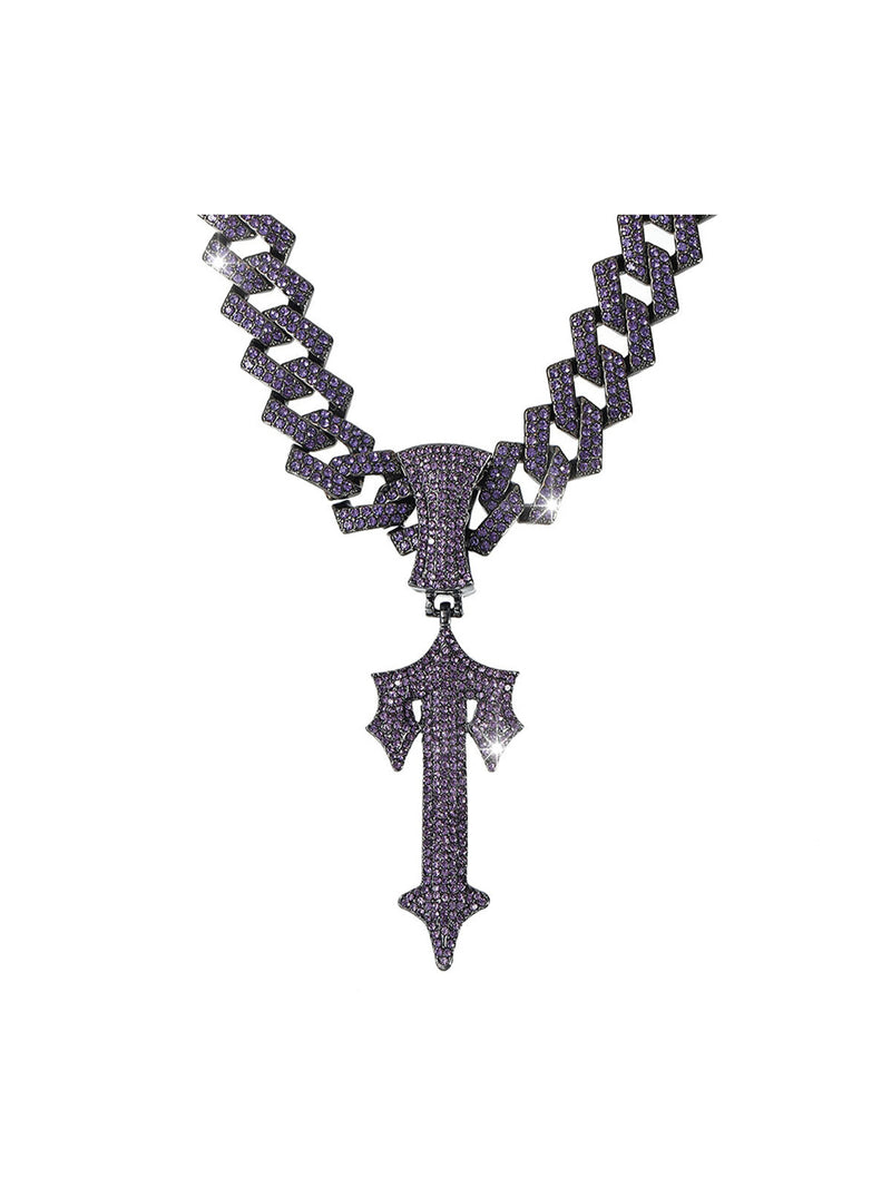 Purple Diamond Cuban Necklace