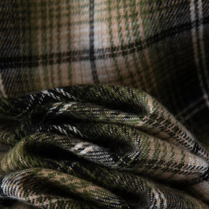 Camisa informal de manga larga con solapa a cuadros para hombre