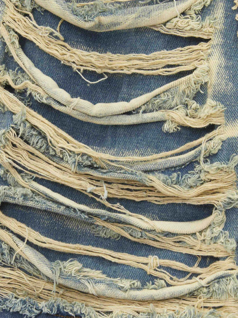 Ripped Double Straight Jeans