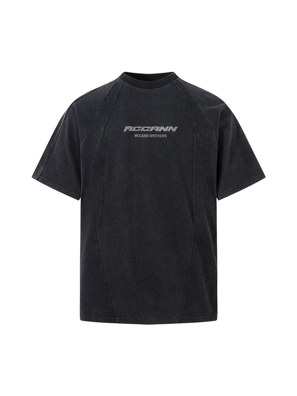 Deconstruction Split Embroidered T-shirt