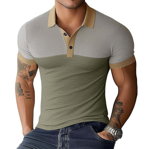 Camiseta de punto con cuello polo de verano para hombre