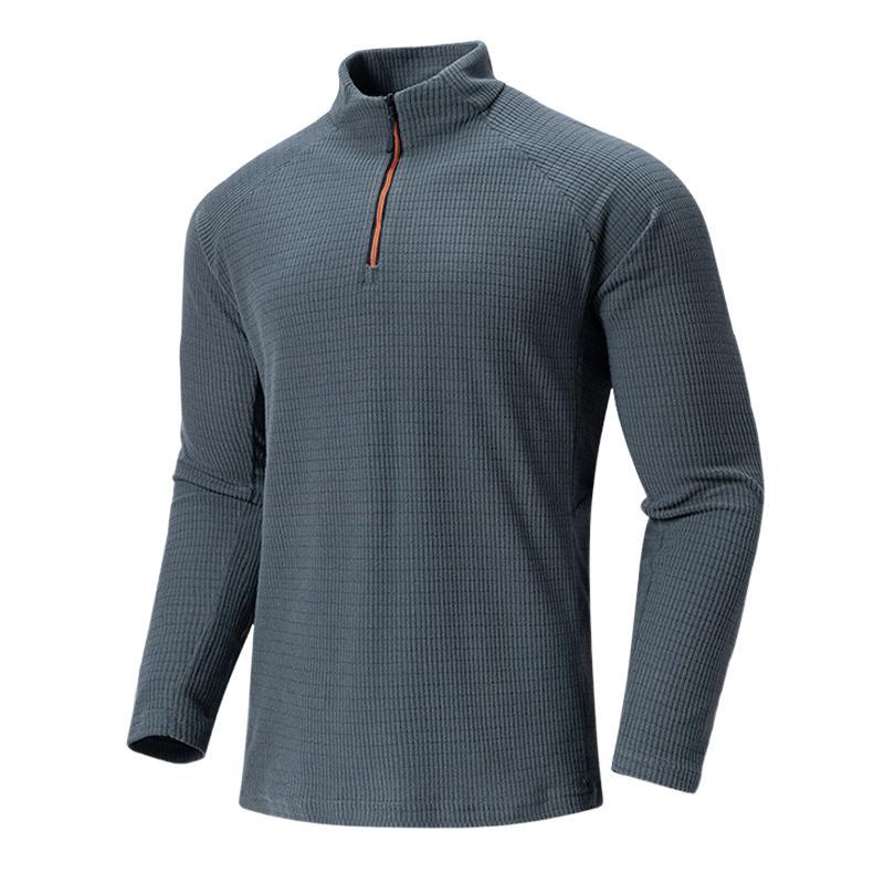 Men's Fleece Stand Collar Warm Pullover Sweatshirt
