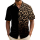 Men's Leopard Print Short Sleeve Shirt
