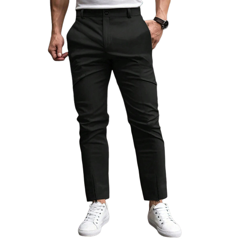 Pantalones de traje casuales de color liso para hombre 