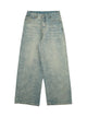 Ink Splashed Hotfix Rhinestone Baggy Jeans