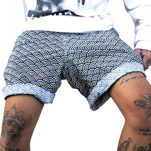 Men's Retro Casual Ethnic Style Geometric Print Drawstring Shorts