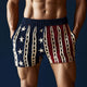Pantalones cortos deportivos casuales tejidos con bordado de estrellas estilo retro occidental para hombre