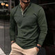 Camiseta de manga larga con bloques de color gofre para hombre
