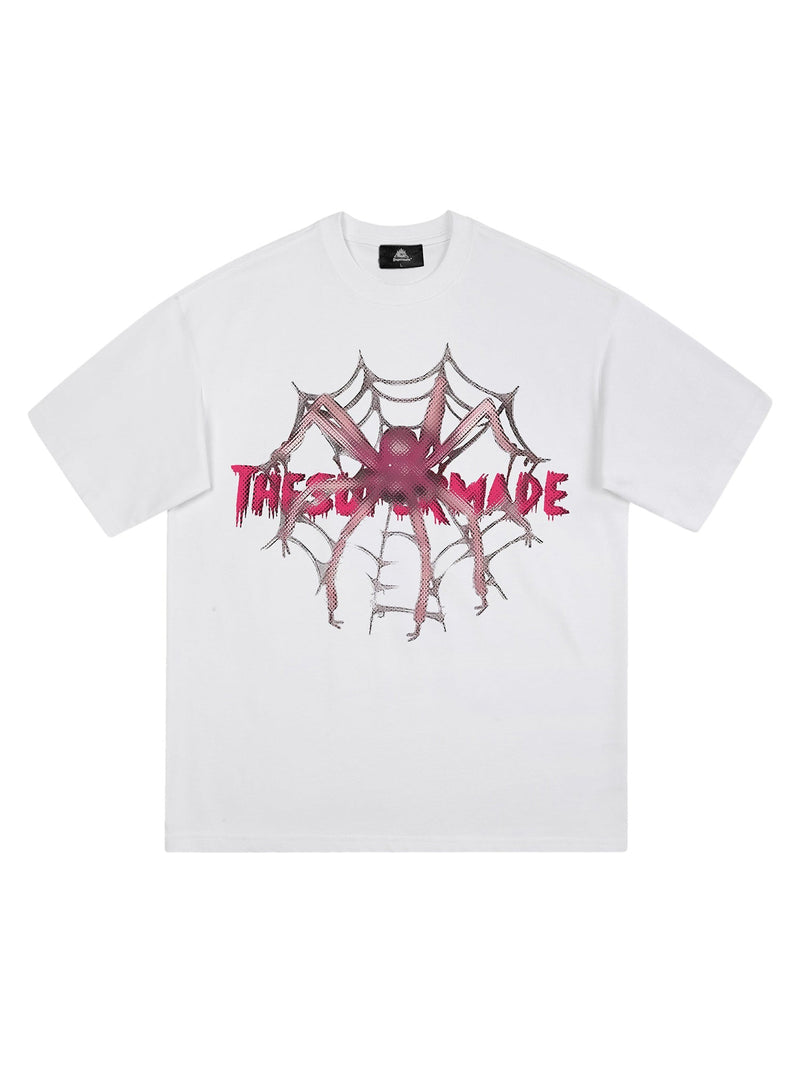 Pink Diamond Spider Hip Hop T-shirt