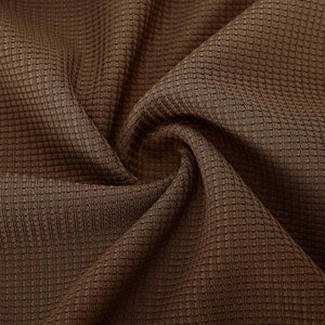 Camiseta informal de manga larga ajustada con bolsillo de parche y cuello redondo tipo gofre para hombre