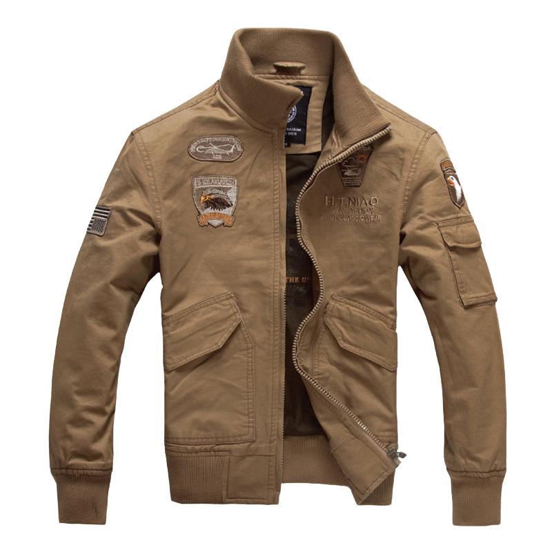 Men's Vintage Zip-Up Bomber Jacket