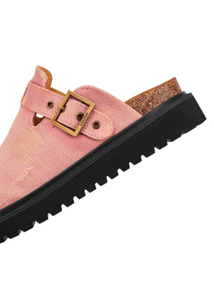 Birkenstocks vintage de mezclilla bordada 