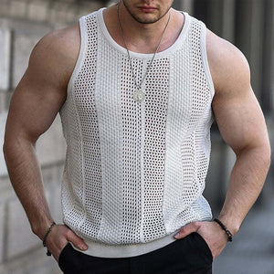 Klassisches, lässiges, modisches, gestricktes Tanktop für Herren im Sommer