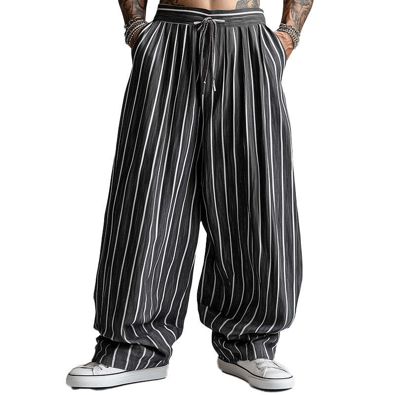 Men's Pinstripe Loose Casual Pants