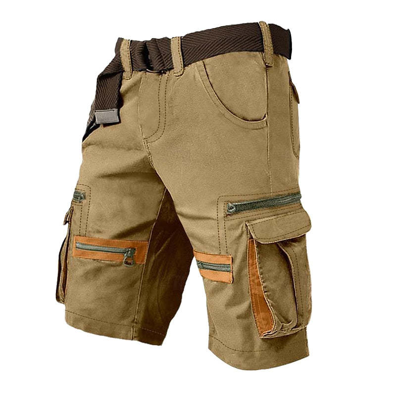 Pantalones cortos cargo multibolsillos para actividades al aire libre para hombre