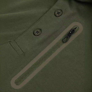 POLO CON CUELLO ABATIBLE DECORATIVO Y CREMALLERA