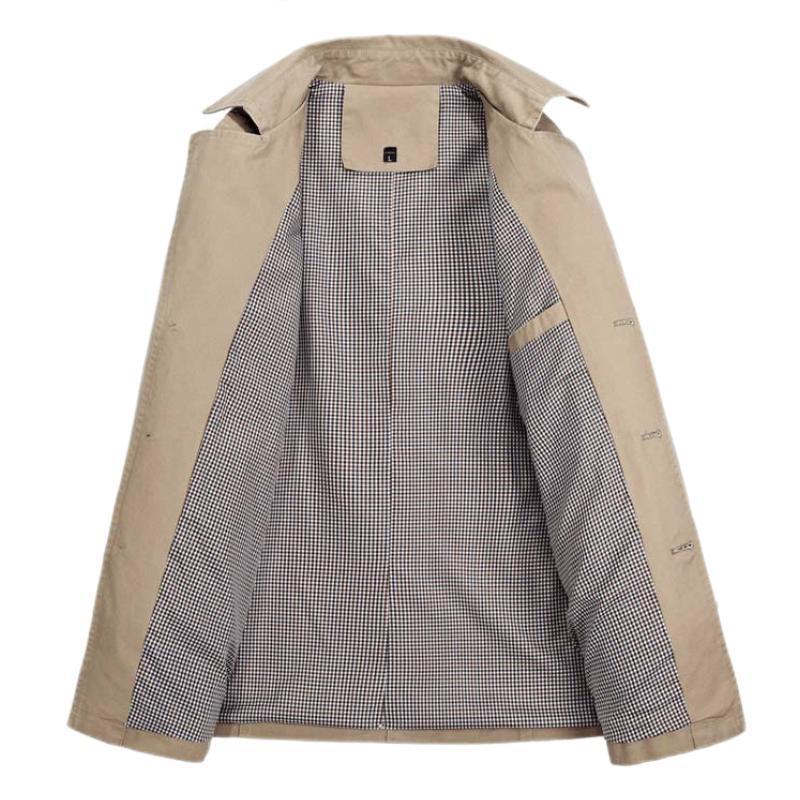 Men's Mid-length Lapel Trench Coat