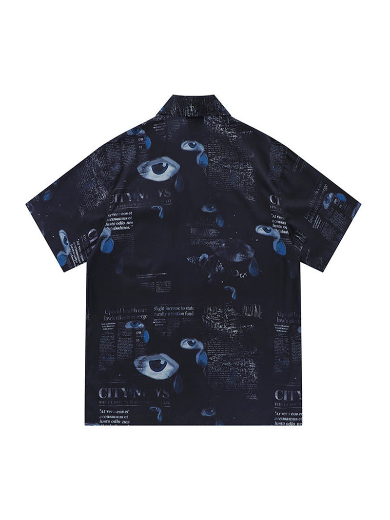 American Hip Hop Eye Print Shirts