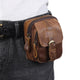 Men's Outdoor Leather Zipper Wear-resistant Waist Bag