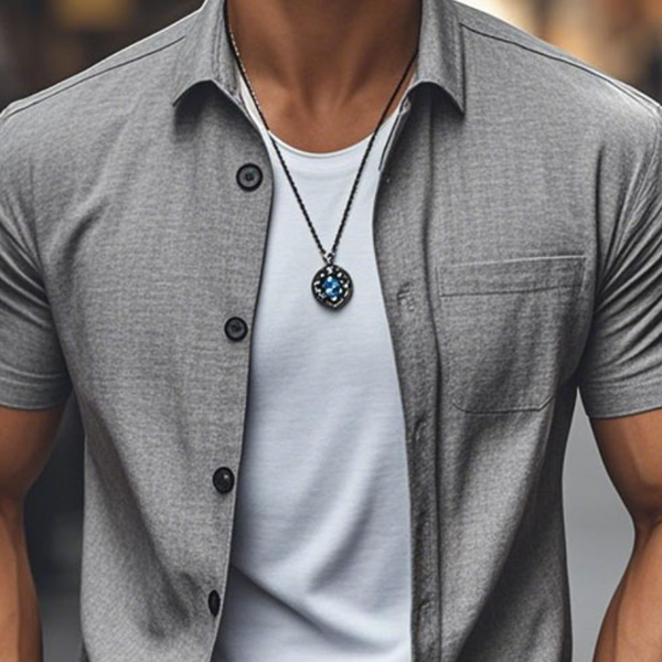 Men's Casual Comfortable Linen Lapel Single Breasted Slim Fit Short Sleeve Shirt