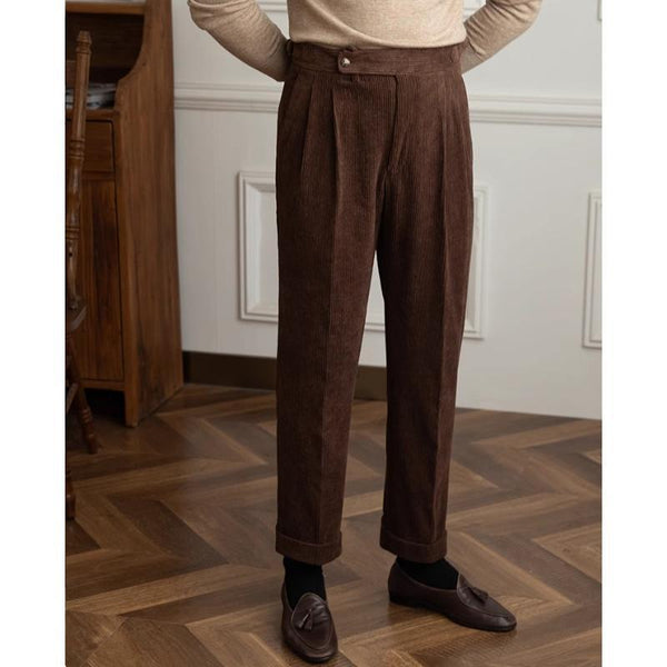 Pantalones napolitanos de pana vintage para hombre