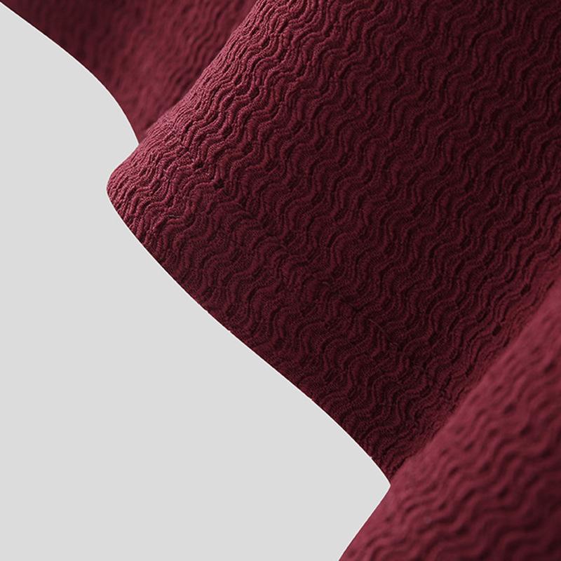 Herren-T-Shirt mit halbem Rollkragen, einfarbig, eng gestrickt, kurzärmelig