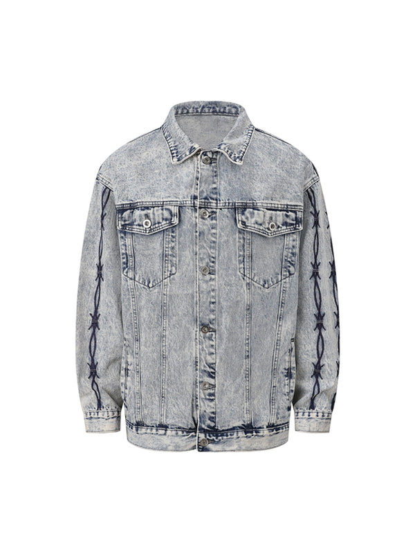 Thorn Embroidered Denim Jacket