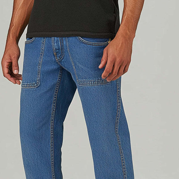 Einfarbige Vintage-Freizeitjeans für Herren 