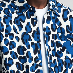 Men's Spring Retro Leopard Print Casual Sport Lightweight Jacket