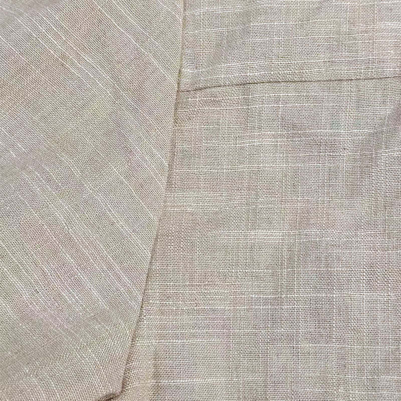 Camisa informal de lino con solapa bordada y manga larga suelta para hombre