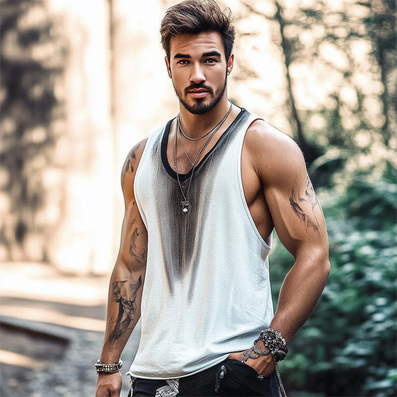 Camiseta sin mangas de verano cómoda y agradable para la piel para hombre