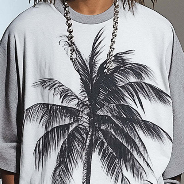 Camiseta estampada informal de manga corta de moda de primavera para hombre