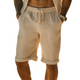 Klassische, lässige Herren-Shorts mit elastischer Taille und knielanger Waffelstruktur